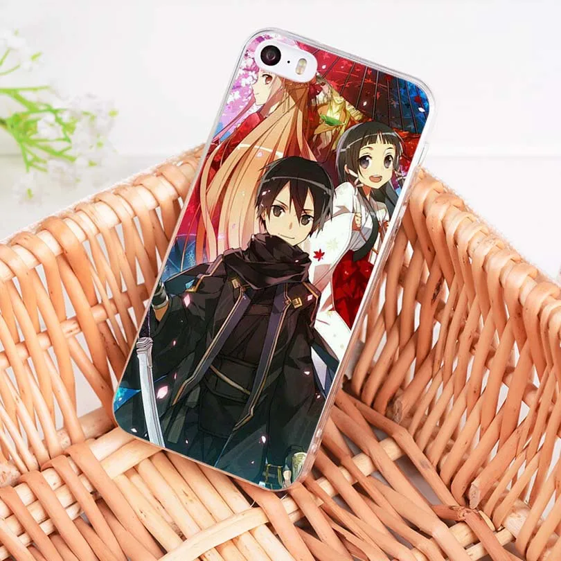 MaiYaCa Sword Art Online SAO Аниме Манга уникальный дизайн чехол для телефона для iPhone 8 7 6 6S Plus X 10 5 5S SE 5C 4 4S чехол - Цвет: 6