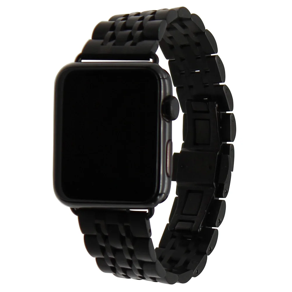 Ремешок для часов из нержавеющей стали с пряжкой бабочкой iWatch Apple Watch 38 мм 42