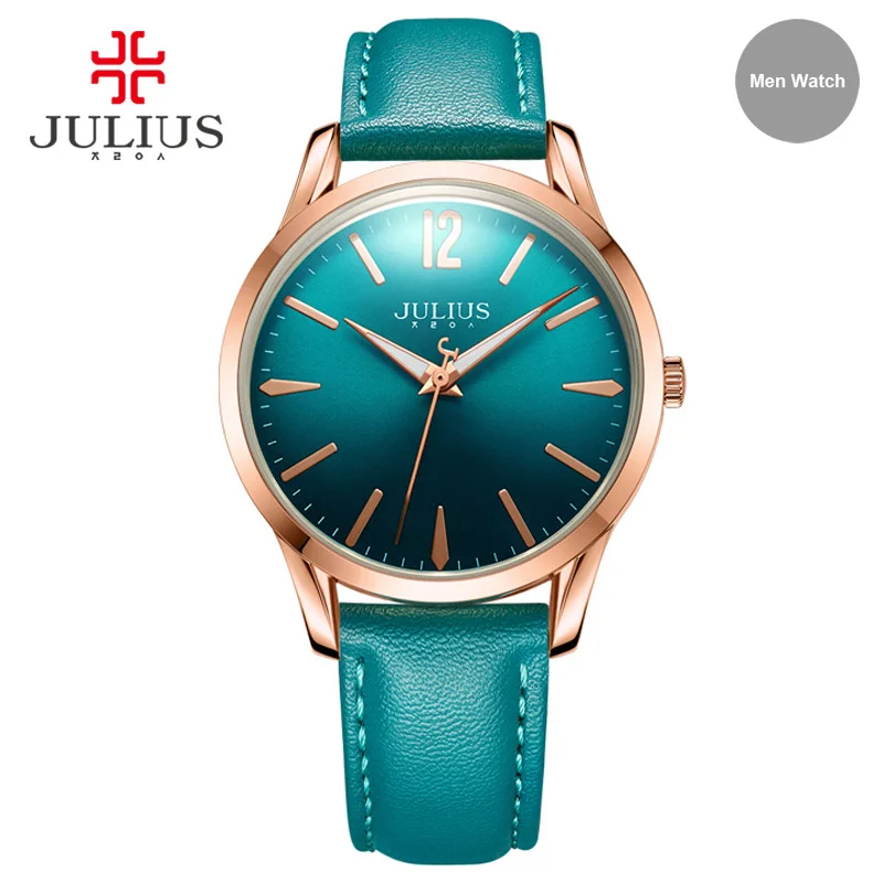 JULIUS 2017 новое поступление дизайнерские простые женские часы с кожаным ремешком