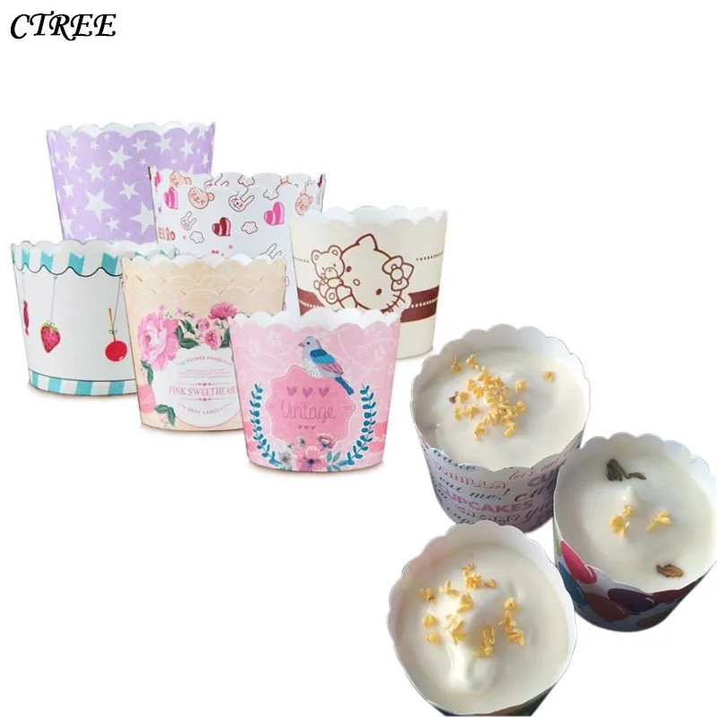 

CTREE 50Pcs/Set Fashion Mini Baking Cake Paper Cups Mold Grease-proof Paper Cup Wedding Party Cake Decorating Cake Tools C180