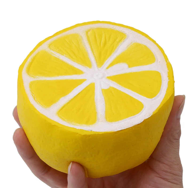 Jumbo имитация фруктов половина лимона мягкий медленно растущий ароматизированный мягкий хлеб сжатие торта дети взрослые игрушка для снятия ...