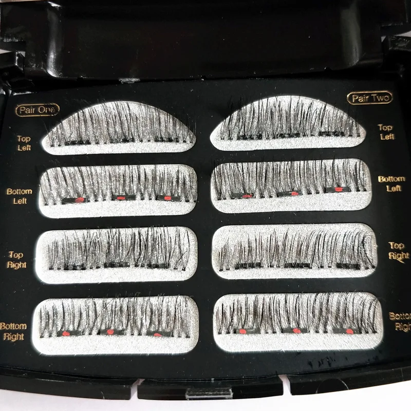 New magnet false eyelashes Three magnets natural cross glue free two pairs of each box Magnetic iron | Красота и здоровье