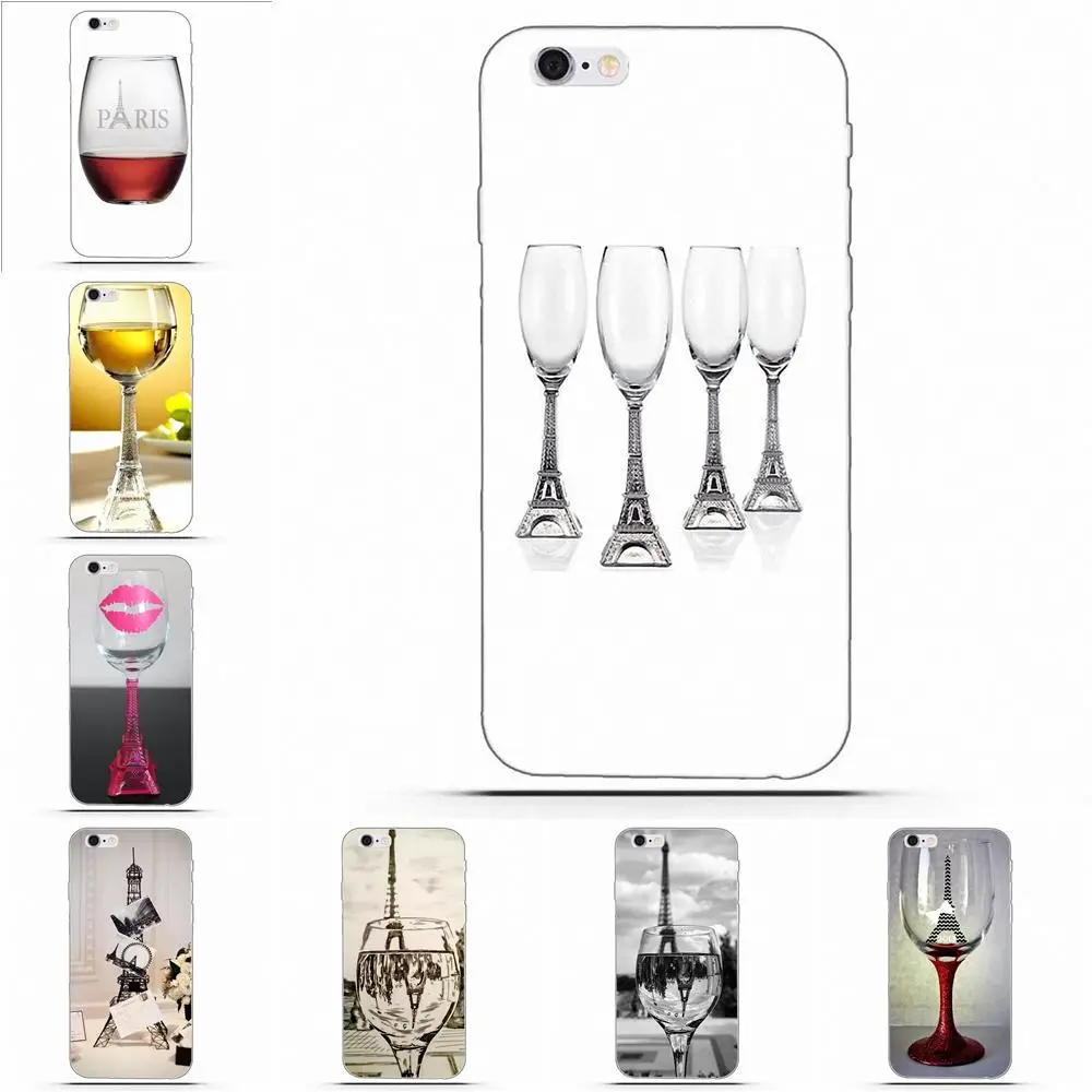 Wexoeq прекрасный бокал для вина Huawei G8 Honor 5C 5X 6 6X 7 8 9 Y5II Mate P7 P8 P9 P10 P20 Lite Plus 2017 Эйфелева