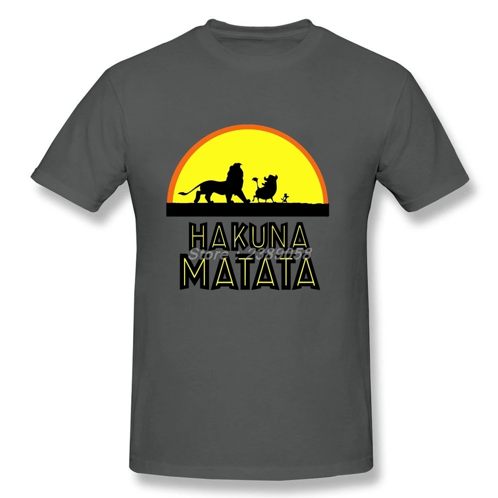 Роскошные Брендовые мужские футболки облегающие Hakuna Matata Уникальные с коротким