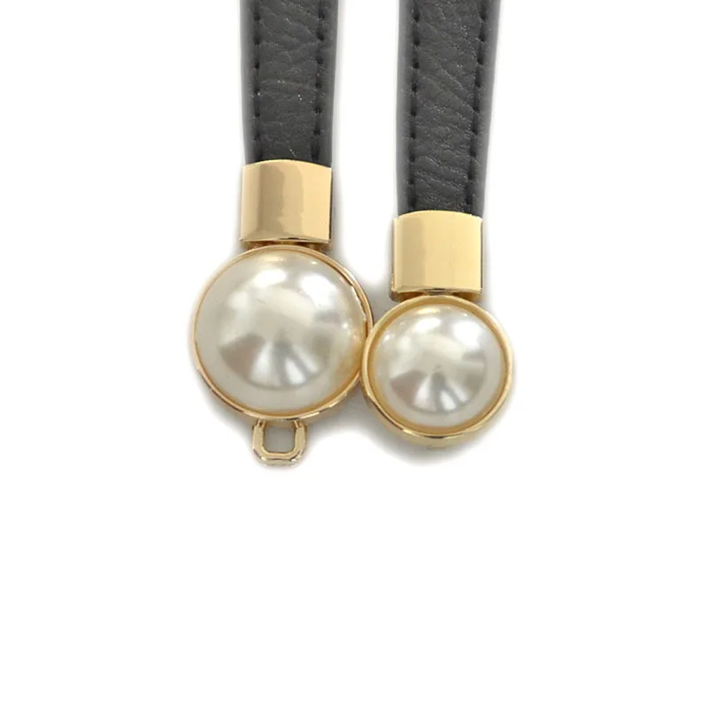 2020 фирменный женский черный эластичный пояс с запахом тонкий жемчужный для