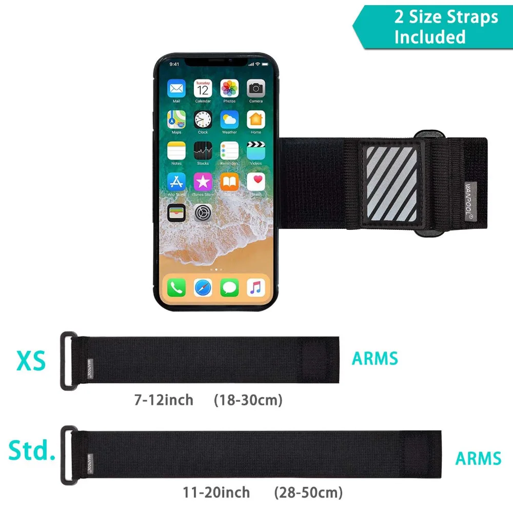 WANPOOL Sport Armband for i Phone XR - Open-Face / Wristband Holder To Fit 11&quot-20&quot Arm Circumferences | Мобильные телефоны