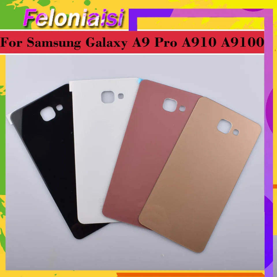 

For Samsung Galaxy A9 Pro A910 A910F A9100 A9 2016 Housing Battery Cover Door Rear Chassis Back Case Housing Glass