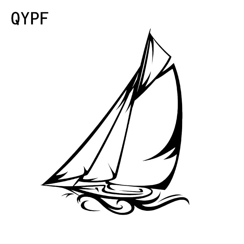 QYPF 12 9*16 2 см крутой парусник Декор графическая наклейка для автомобиля силуэт