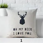 Скандинавский наволочка Maiyubo с изображением оленя и букв, наволочка с изображением воздушного шара для автомобиля, скандинавский декоративный чехол для подушки, романтический подарок, PC461