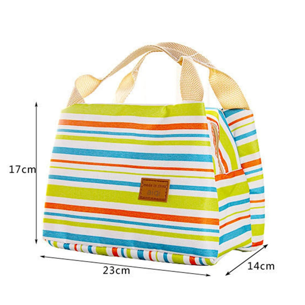 

Functional Pattern Cooler Lunch Box Portable Insulated Canvas Lunch Bag Thermal Food Picnic Lunch Bags For Women Kids