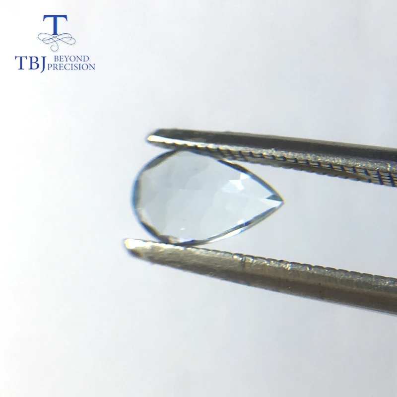 TBJ 100% натуральный хороший цвет Аквамарин жемчужные 5*8 мм 0.7ct натуральные