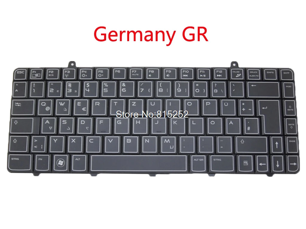 Клавиатура для ноутбука кабель Dell Alienware M11X R2 R3 подсветкой норвежский СЗ