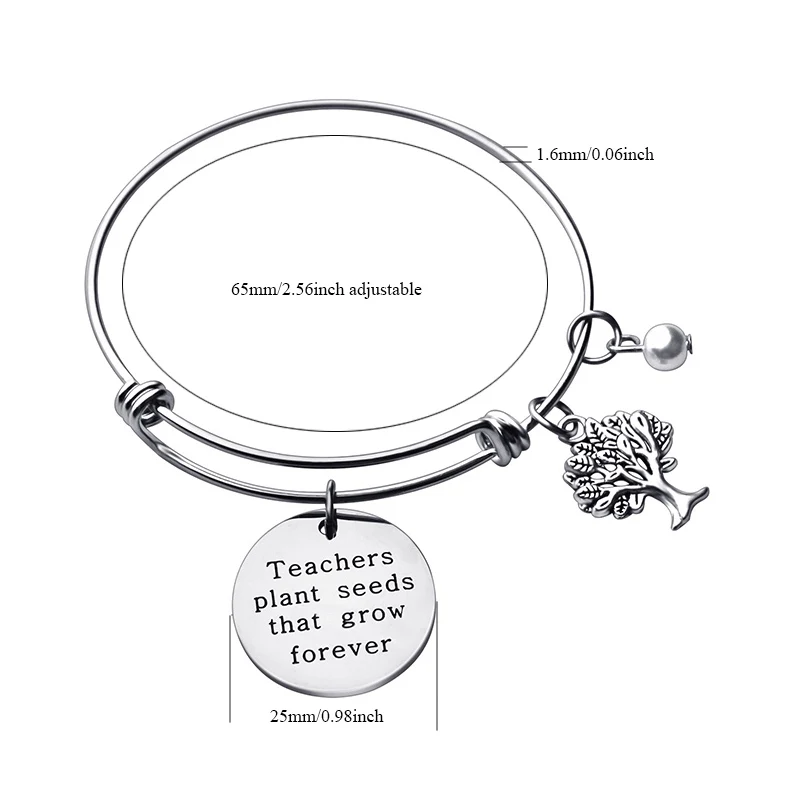 Браслет из нержавеющей стали браслет подарок для учителя благодарим вас от