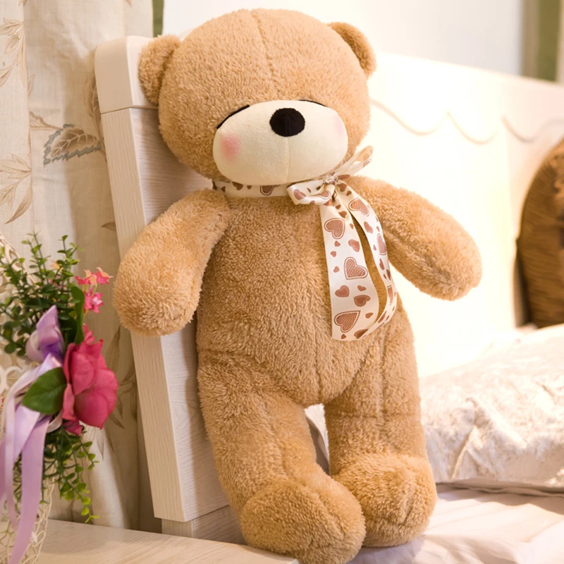 

about 60cm lovely light brown bear plush toy squinting eyes teddy bear soft doll Christmas gift s2575