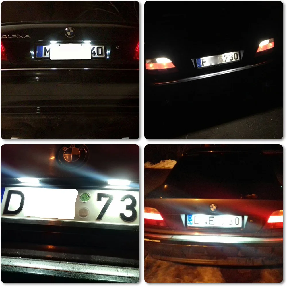 2 x светодиодный номерной знак лампы OBC Error Free светильник для BMW E38 7 серия 728i 730i 730d 740i