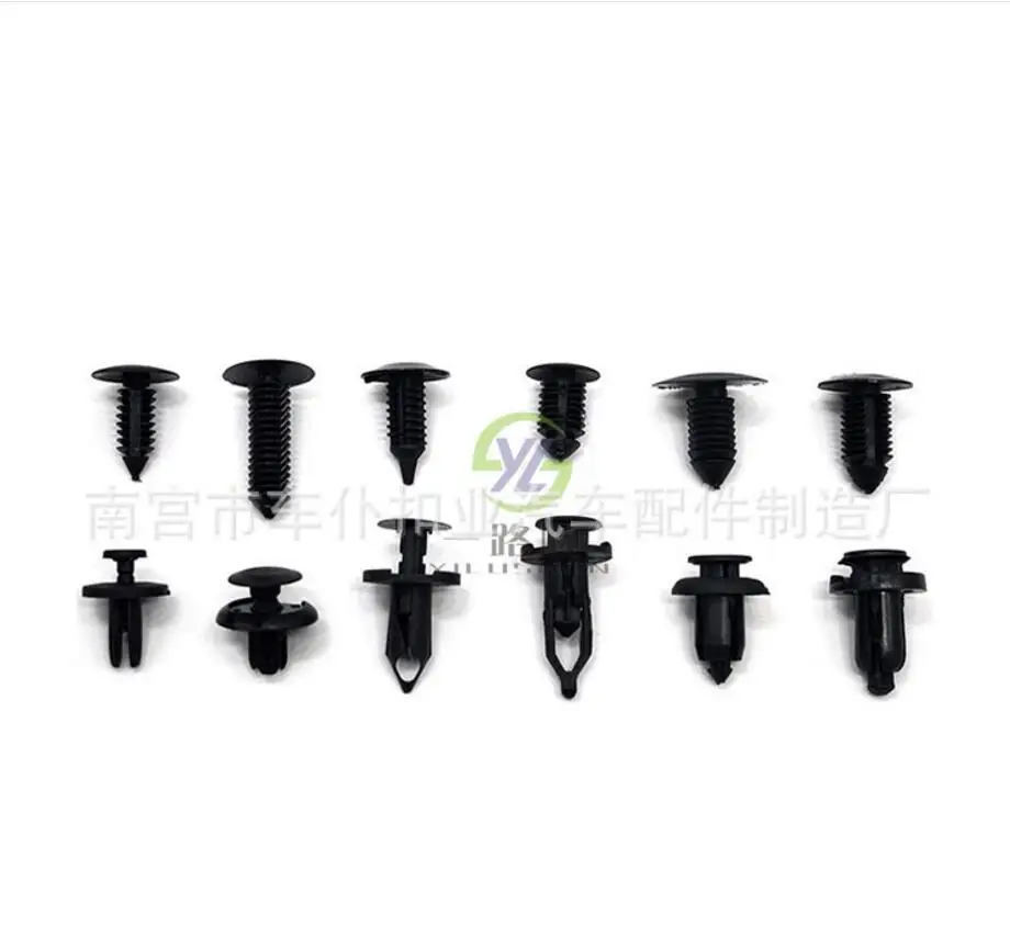 240 шт. черные пластиковые смешанные автомобильные крепежные зажимы для бампера