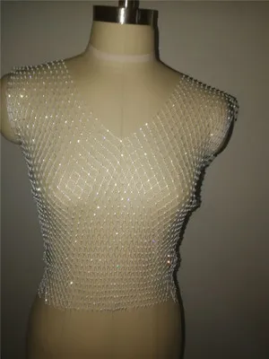 Hollowout женские топы 2019 See Through Обрезанные топики без рукавов с блестками tankвечерние