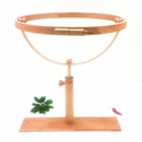 Обруч для вышивки Dia41cm деревянная рамка крестиком подставка настольная | Дом и