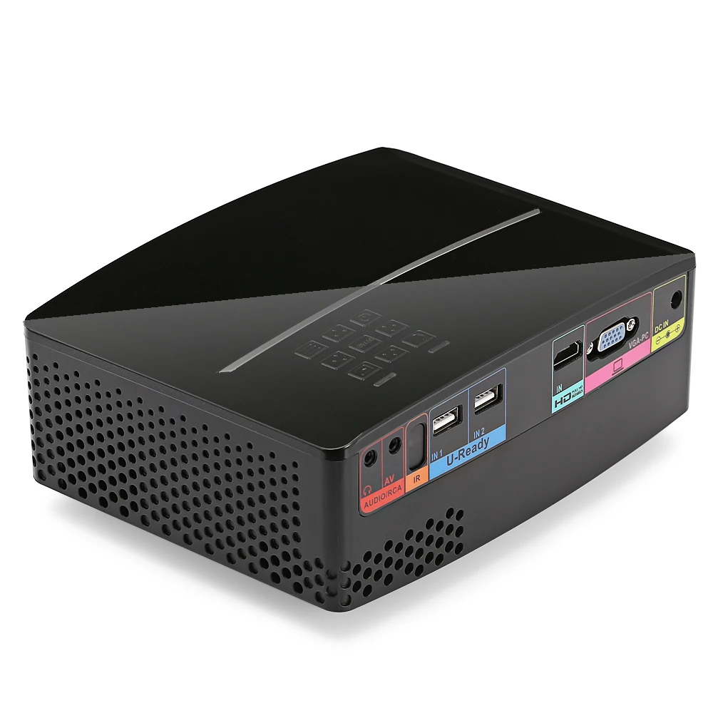 VIVIBRIGHT GP80 ЖК светодиодный проектор 1080 P HD 1800 люмен портативный мини для домашнего