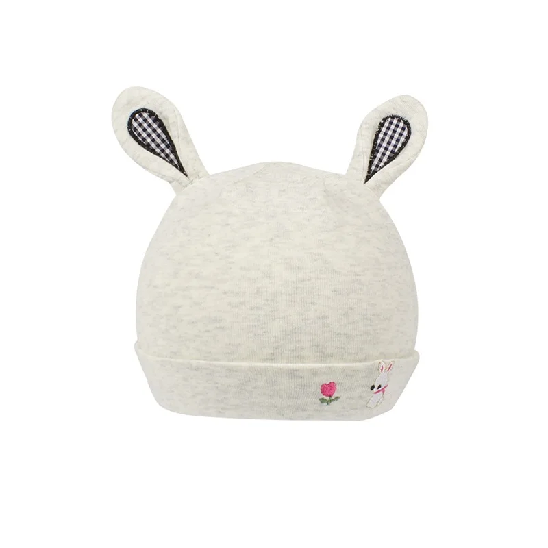 Cotton Newborn Baby Hat With Ears Cartoon Rabbit Soft Beanie Boys Girls Tire Cap Solid Comfortable 2019 | Детская одежда и обувь