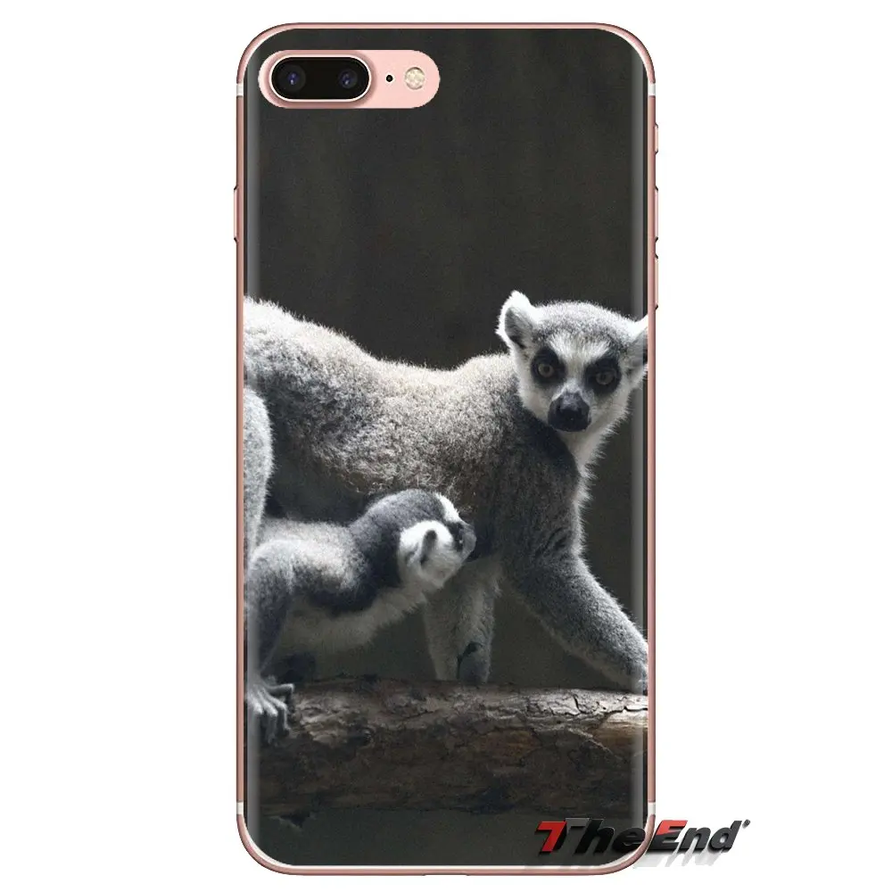 For Samsung Galaxy J1 J2 J3 J4 J5 J6 J7 J8 Plus 2018 Prime 2015 2016 2017 Transparent Soft Shell Covers cute lemur |