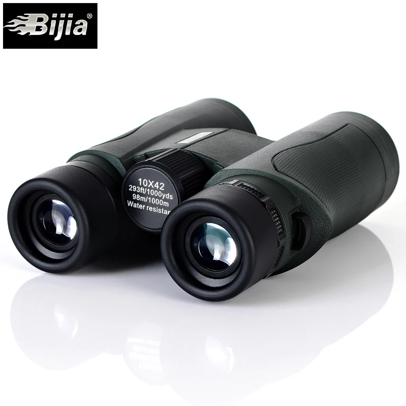 Бинокль BIJIA 10x42 водонепроницаемый зеленый военный телескоп высокой мощности с