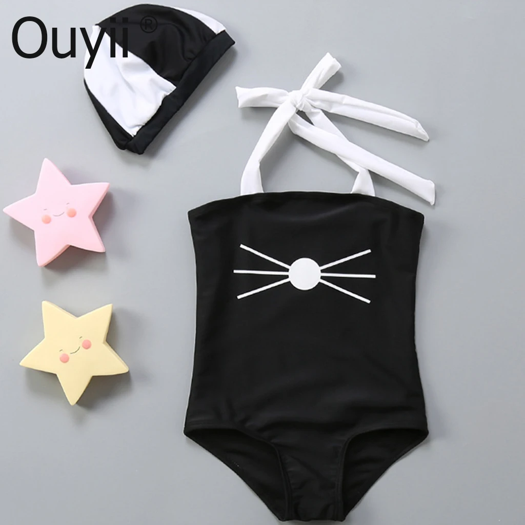 Новинка 2019 детский купальник для маленьких девочек Цельный Бикини на бретельках
