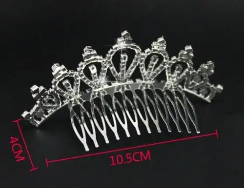 Retro Classic Romantic Headwear Baby Girl Kid Rhinestone Crown Bridal Tiara Hair Comb Wedding Birthday Party Princess Costume | Детская