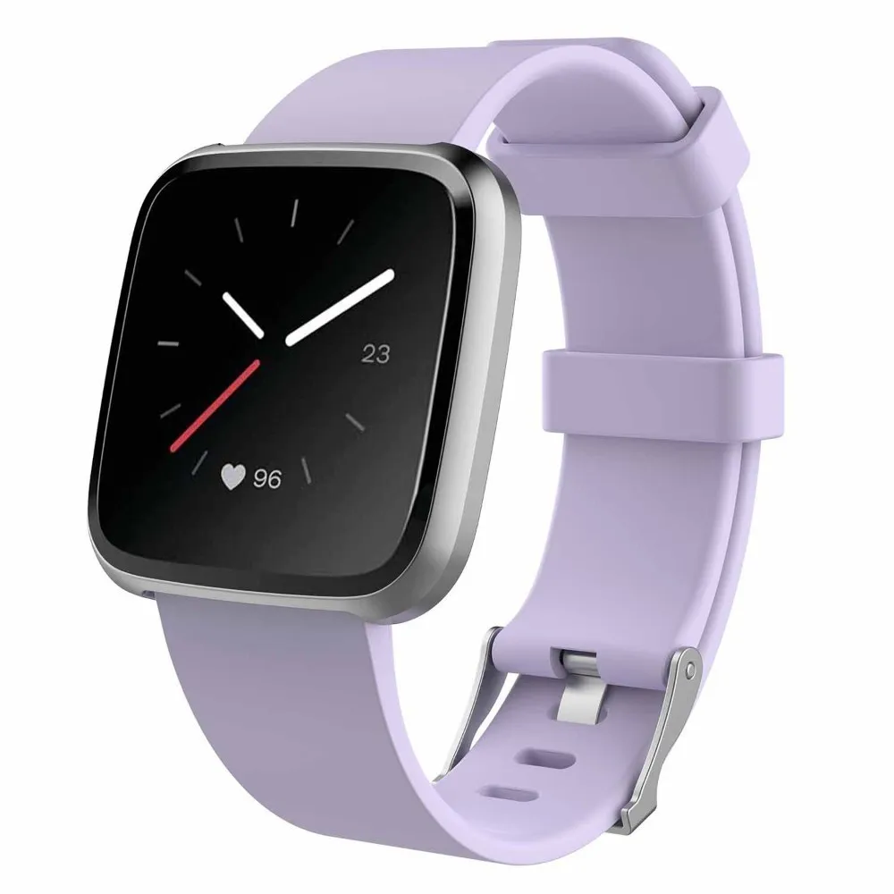 Light Purple Coolaxy ремешок для Fitbit Versa/Versa Lite ремешок для Fitbit Versa Edition силиконовый сменный Браслет для Fit Bit Versa, ремешок - Цвет: Light Purple