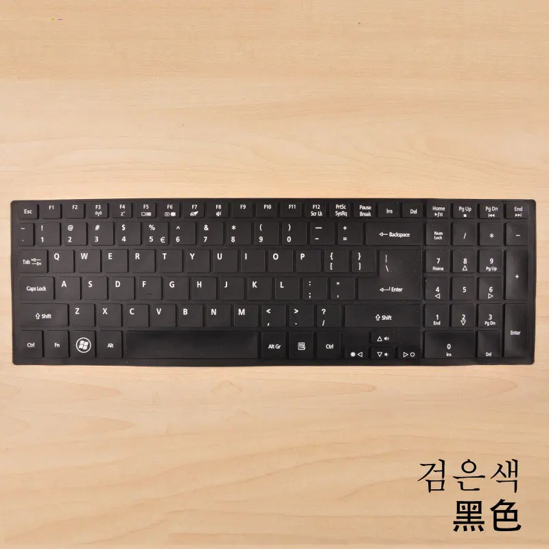 15,6 дюймов ноутбук клавиатура защитная пленка для acer Aspire E1 522 570 532 5830 5755 V3 E5 511 571G 551G 572G - Цвет: Black