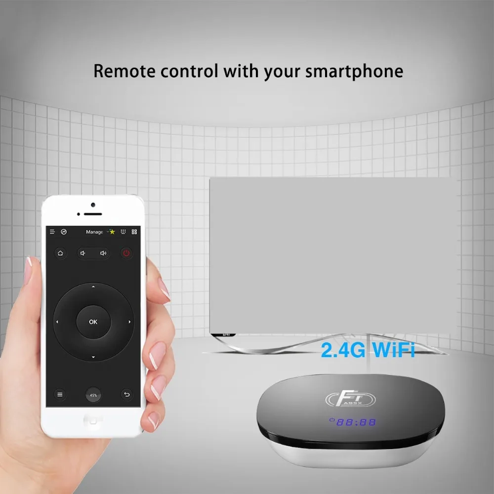 10 шт Дешевые A95X F1 Android 8,1 ТВ BOX 2 Гб 16 GB Amlogic S905W 4 ядра 2,4G WI-FI H.265 VP9 UHD 4 K HDMI 2,0 Smart Media Player