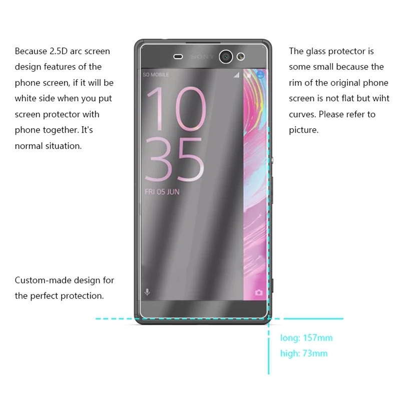 9H 2.5D 0 26 мм Премиум Закаленное стекло протектор для Sony Xperia XA Ultra C6 F3212 F3216 6 дюймов