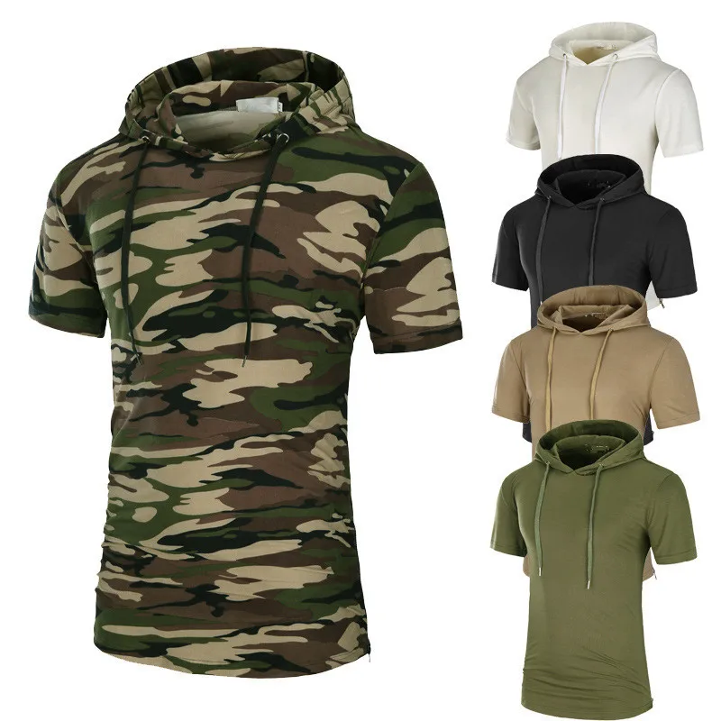 Мужская камуфляжная футболка Helisopus с коротким рукавом оверсайз в стиле хип хоп
