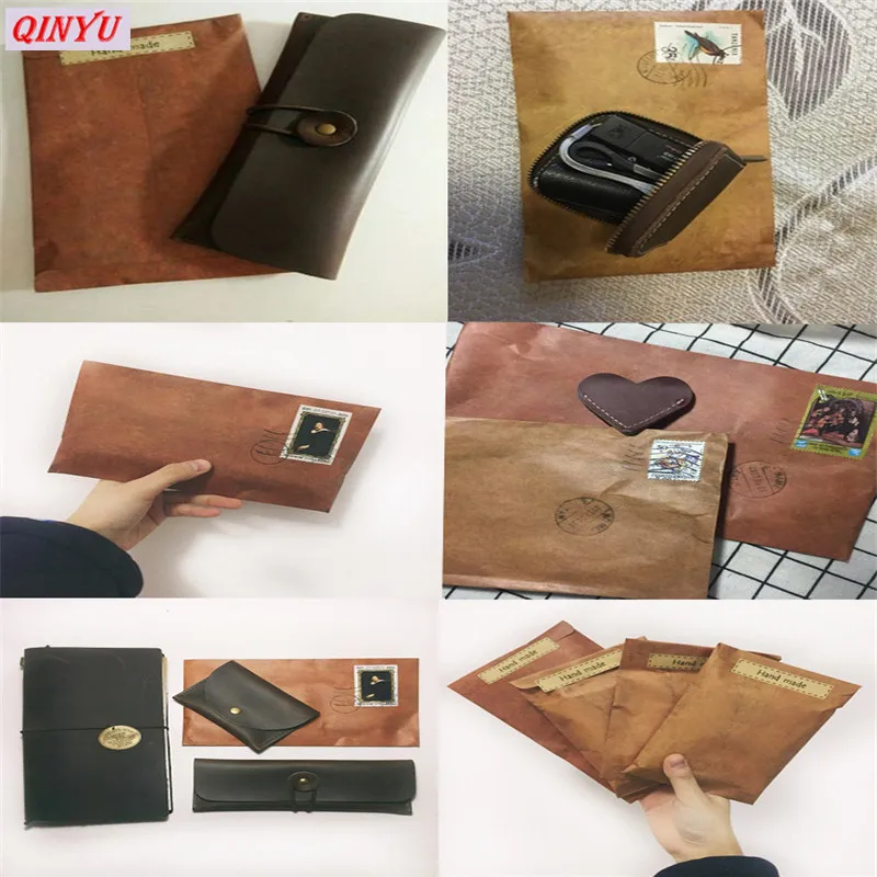 12x20 см 5 шт. винтажный бумажный конверт в старом стиле коричневая крафт упаковка