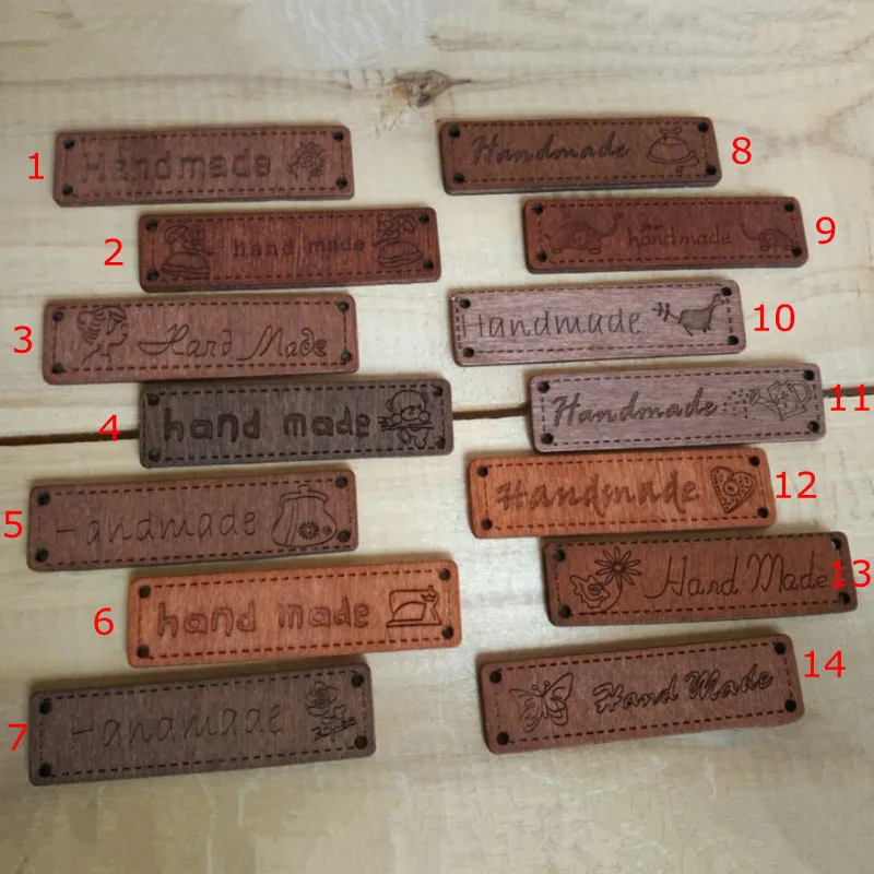 Случайный смешанный 50 шт ретро деревянные пуговицы Одежда Этикетка ручной