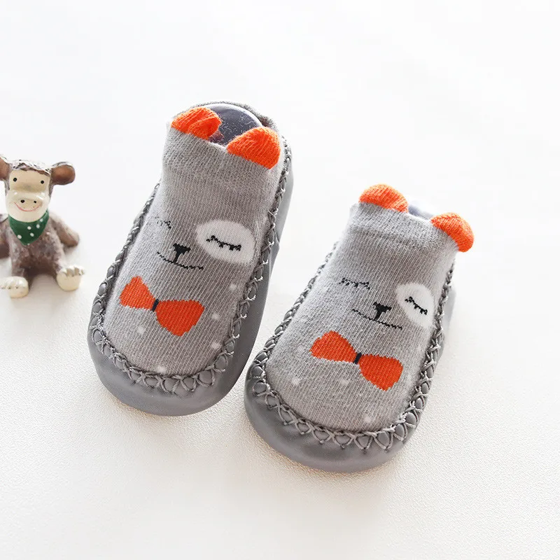 Newborn Baby Socks With Rubber Soles Infant Girls Boys Autumn Winter Children Floor Shoes Anti Slip Soft Sole Sock | Детская одежда и