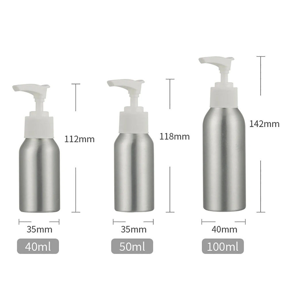Состав Серебряный алюминиевая бутылочка для парфюма 40 мл Косметические бутылки