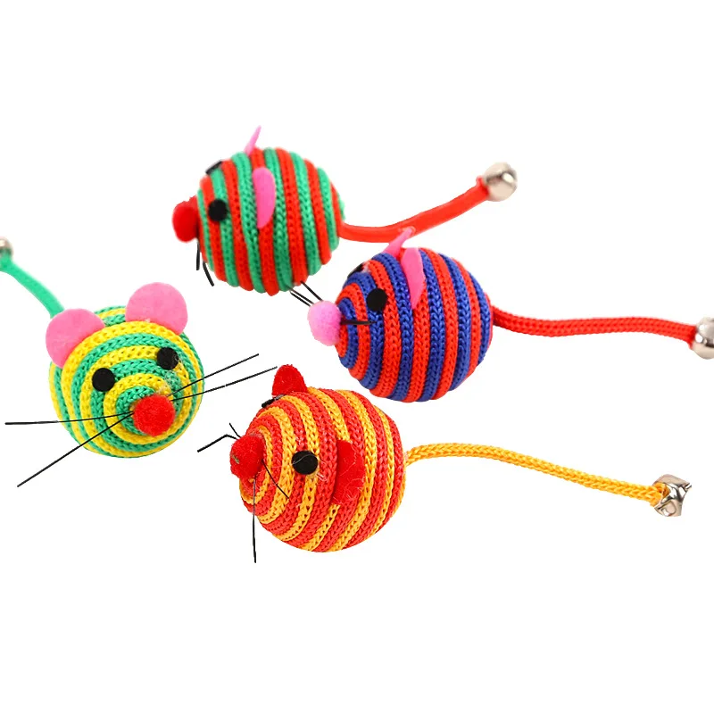 Собака кошка игрушка Ball мультфильм мышь для кошек нейлон женская Колонка кольчик