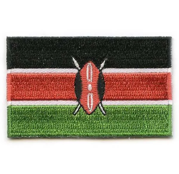 Кенийские кантри патчи сделана из саржи MOQ50pcs плоская брошка с железом на