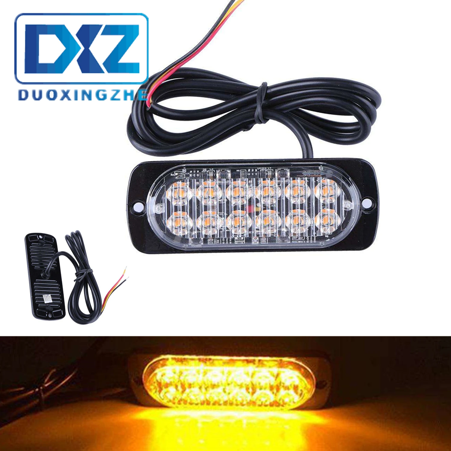 DXZ Strobe Light Bar 12 Светодиодный вспышки аварийного Предупреждение внимание Маяк