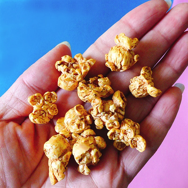 10 Caramel pop corns 10 шт. крем карамель поп-кукуруза/миниатюрный Десерт/милый/Сказочный Садовый Гном/мох Декор террариума/Бонсай/Кукольный дом Декор/diy принадлежности - Цвет: 10 Caramel pop corns