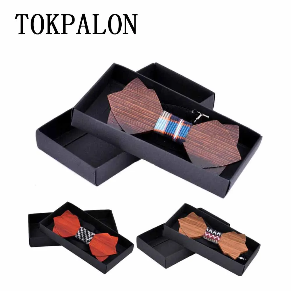 Новая мода для мальчиков деревянные галстуки бабочки дети Bowties бабочка галстук