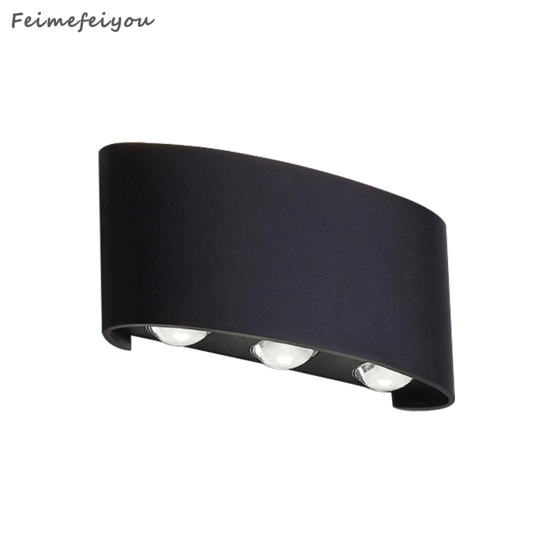 

Feimefeiyou 4 Вт 6 Вт 8 Вт водонепроницаемый светильник светодиодный настенный светильник алюминиевый светильник черный белый светильник к ТВ Бар...