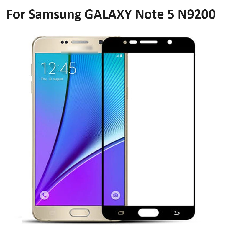 5 шт черный ультра-тонкий протектор экрана из закаленного стекла для Samsung GALAXY Note