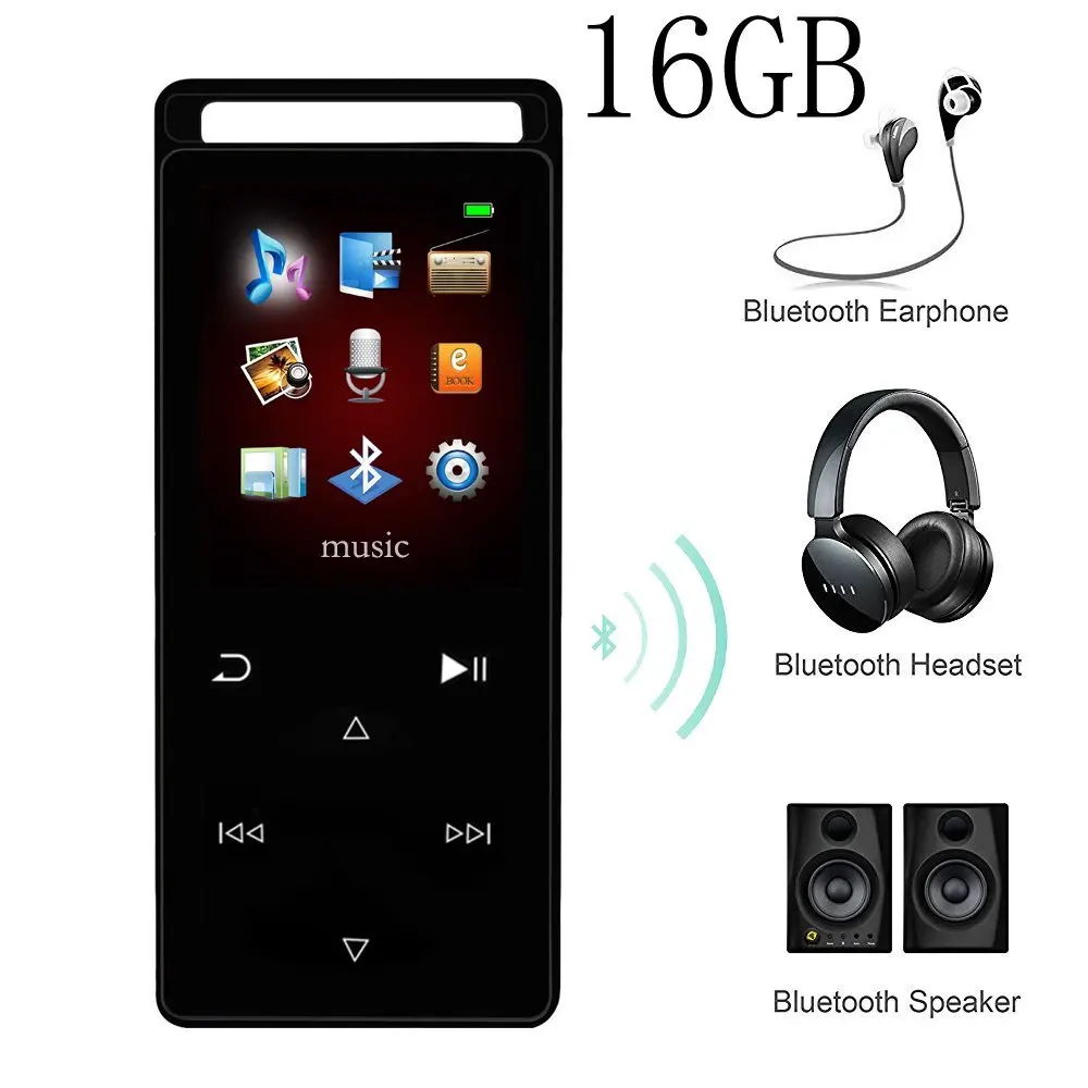 Mp4 плеер с Bluetooth 4 0 16 Гб без потерь сенсорной кнопкой MP3 музыкальный FM радио