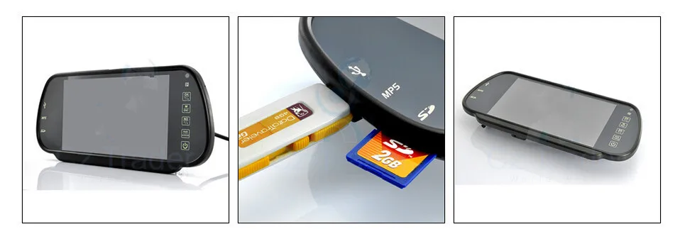 Беспроводной 7 дюймовый TFT ЖК экран автомобильный монитор заднего вида дисплей с