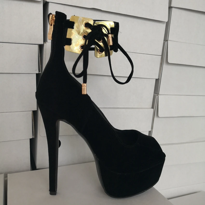 2021 новые женские летние туфли на высоком каблуке большие Размеры 35 52 шнуровке в