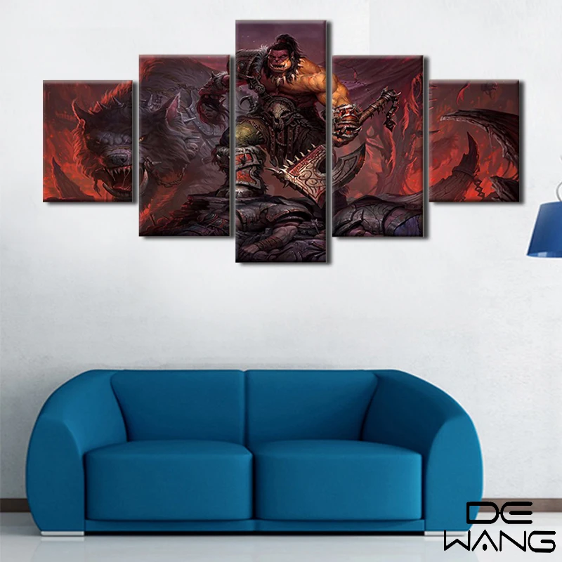 Печать на холсте Рамка фильм печати живопись Гостиная 5 шт. холст Книги по