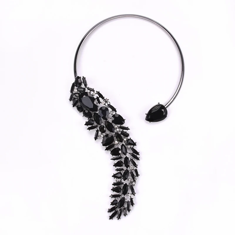 Женское Ожерелье чокер в стиле бохо Брендовое ожерелье с открытым кристаллом