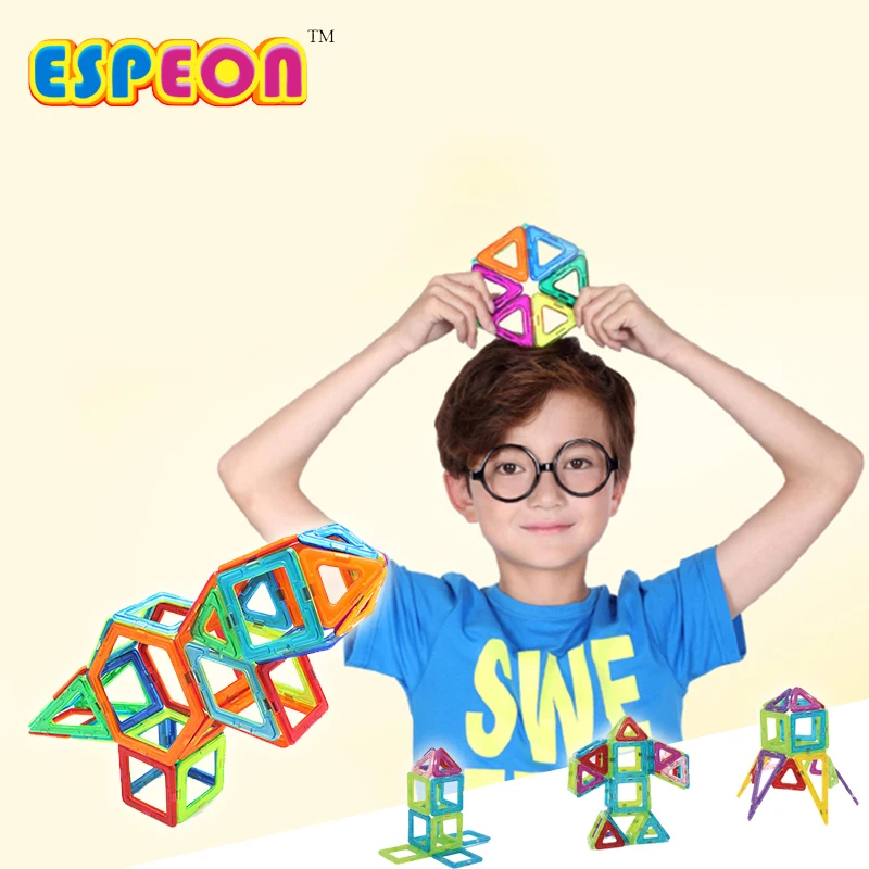 37pcs Mini Magnet Robot Construction Early Enlighten Educational Toys For Children 3D Magnetic Building Blocks | Игрушки и хобби